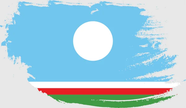 Bandera Grunge República Sakha — Vector de stock