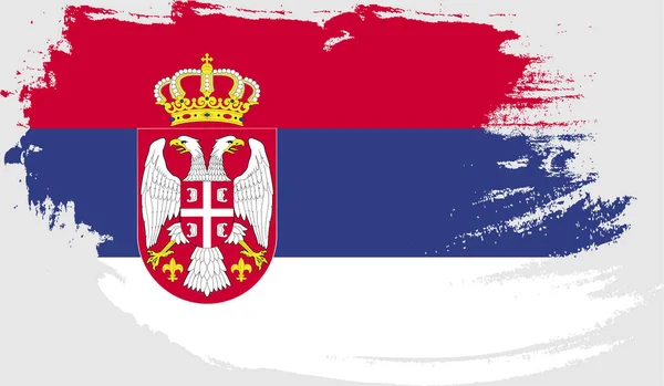 Grunge Vlajka Srbska — Stockový vektor