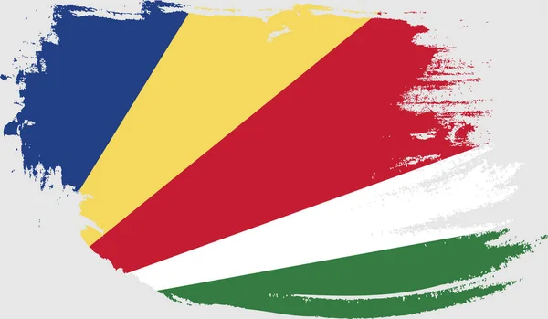 Grunge Flagge Der Seychellen — Stockvektor