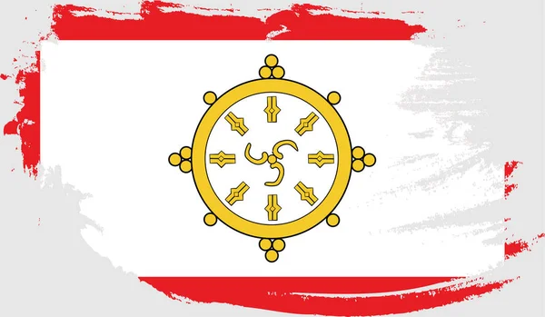 Гранж Флаг Сиккима — стоковый вектор