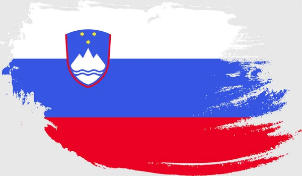 Grunge Vlag Van Slovenië — Stockvector