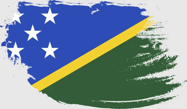 Bandiera Grunge Delle Isole Salomone — Vettoriale Stock