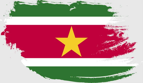 Grunge Surinam Cumhuriyeti Bayrağı — Stok Vektör