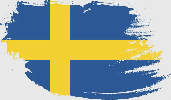 Bandera Grunge Suecia — Archivo Imágenes Vectoriales