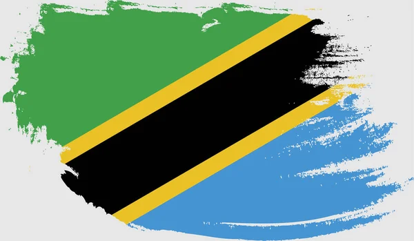 Bandera Grunge Tanzania — Vector de stock