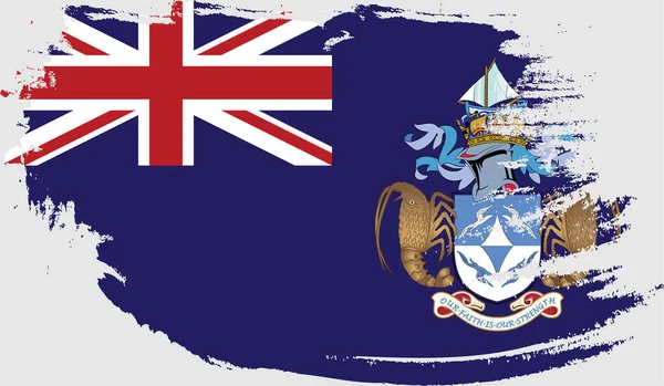 Bandiera Grunge Tristan Cunha — Vettoriale Stock
