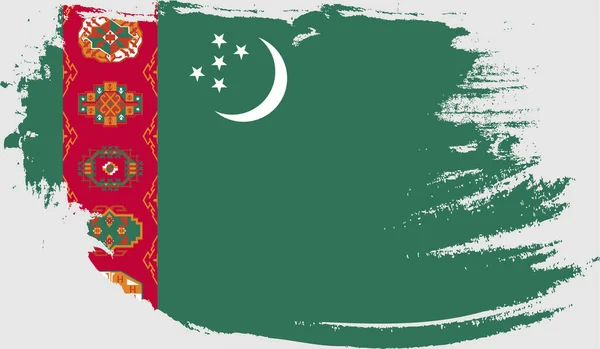 Передвижной Флаг Туркмении — стоковый вектор