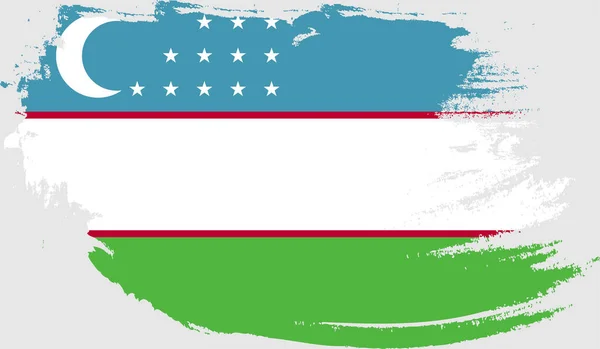 Mobilegrunge Vlajka Uzbekistánu — Stockový vektor