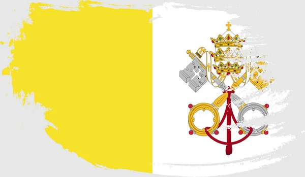 Mobilegrunge Flagga Vatikanstaten — Stock vektor