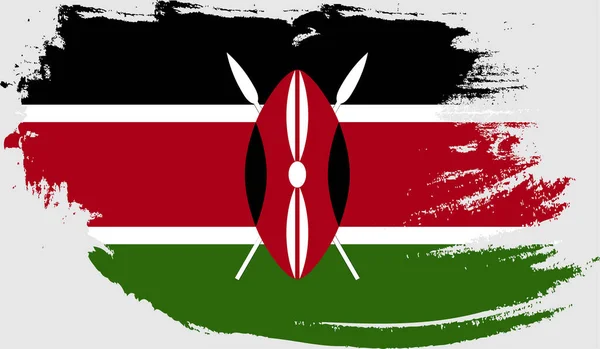 Bandera Grunge Kenya — Vector de stock