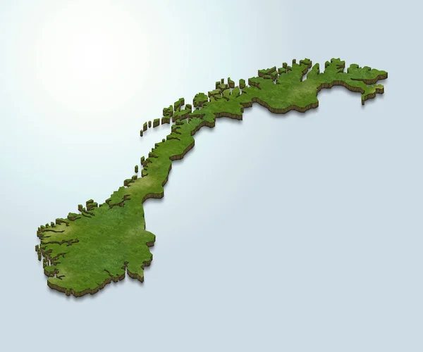 Norveç Haritasının Çizimi — Stok fotoğraf