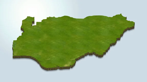 Darstellung Der Landkarte Von Nigeria — Stockfoto