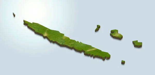 Kaledónia Térképének Megjelenítése — Stock Fotó