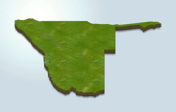 ナミビア地図の3Dレンダリング — ストック写真