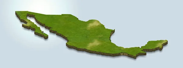 Darstellung Der Landkarte Von Mexiko — Stockfoto