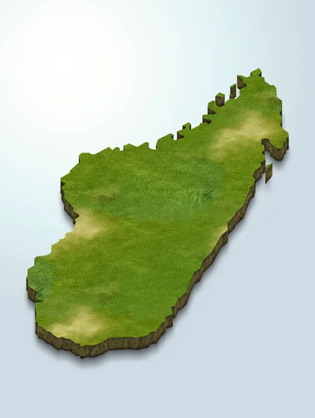 Darstellung Der Landkarte Von Madagaskar — Stockfoto