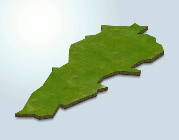 Vykreslení Mapy Libanonu — Stock fotografie
