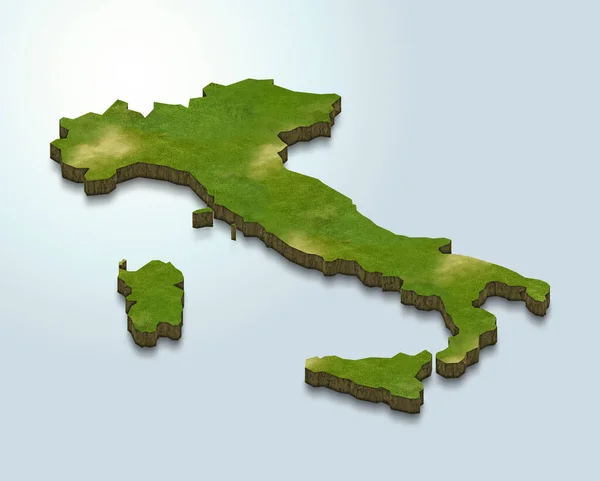 Vykreslení Mapy Itálie — Stock fotografie