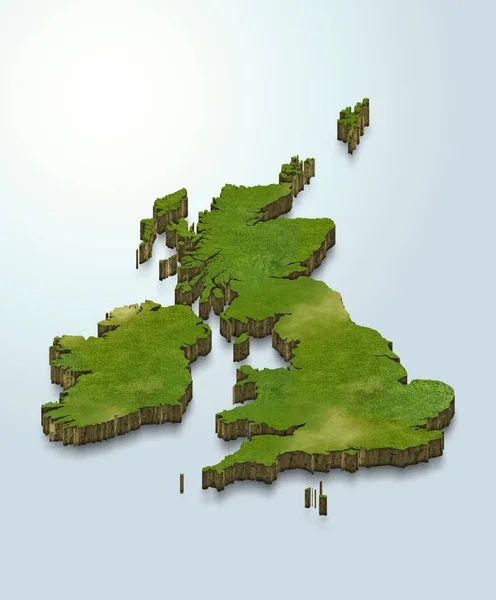 Render Map Egyesült Királyság — Stock Fotó