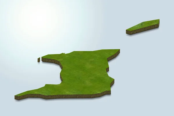 トリニダード トバゴ地図の3Dレンダリング — ストック写真
