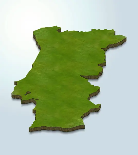 Rendu Carte Portugal Régions — Photo