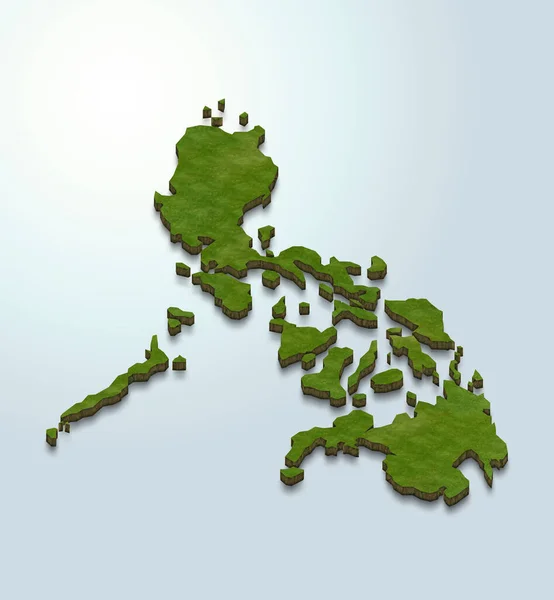 Render Del Mapa Filipinas —  Fotos de Stock