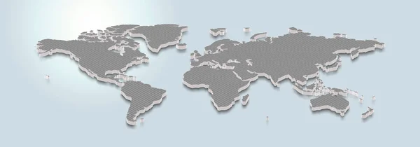 世界地図の3Dレンダリング — ストック写真