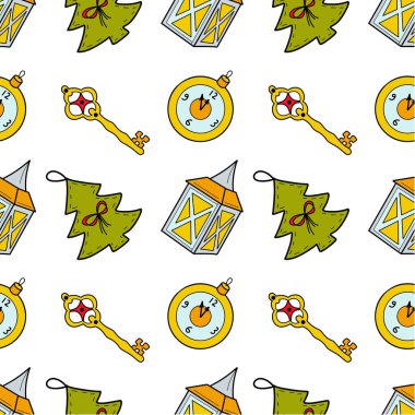 vektör düzlüğü olmayan yeni yıl süslemeleri oyuncakları