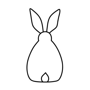 painted bunny for Chinese New Year and Easter, coloring book. back