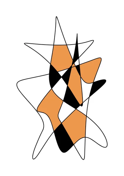 Abstraktes Schnörkellos Modernes Hintergrundbild Mit Durchgehenden Linien Minimalistischer Künstlerischer Hintergrund — Stockvektor