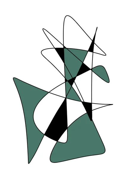 Abstraktes Schnörkellos Modernes Hintergrundbild Mit Durchgehenden Linien Minimalistischer Künstlerischer Hintergrund — Stockvektor