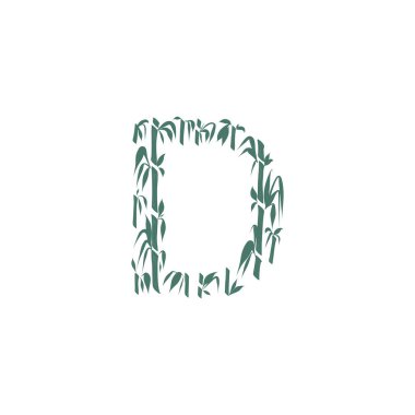 İngilizce dilinin çiçek alfabesi - harf - D