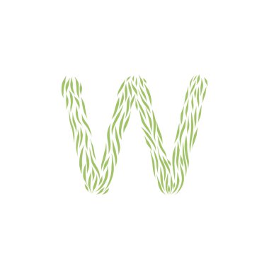 İngilizce dilinin çiçek alfabesi - harf - W