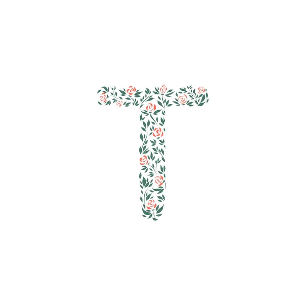 Квітка Альфабет Англійської Літери — стоковий вектор