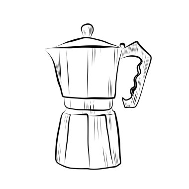 Çizgiler çiziyor. çizgi sanat kahve filtresi. Vektör minimalist tasarımı