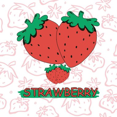 Çilek Deseni, Çizim ve renk arkaplanı