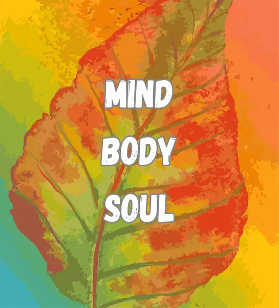 Quotes Mind Body Soul — Stock Photo, Image