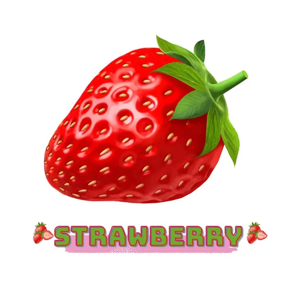 Strawberry Pattern Illustration Color Background — Stock Photo, Image