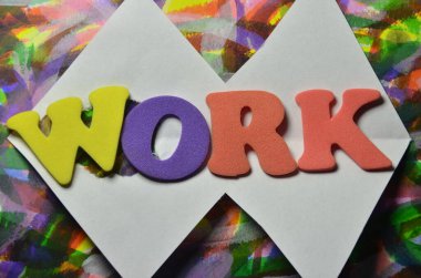 Kelime yazma işi. Şirketteki iş konsepti ya da şirketteki iş konsepti.