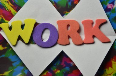 Kelime yazma işi. İşle ilgili iş kavramı, özellikle de bir parça tarafından yazılmış bir iş saatinde.