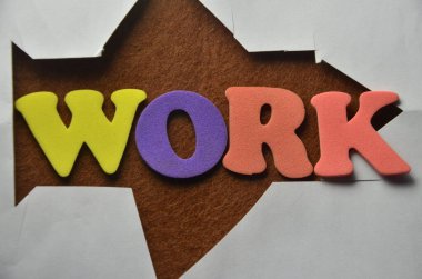 bir arka plan üzerinde kelime çalışması