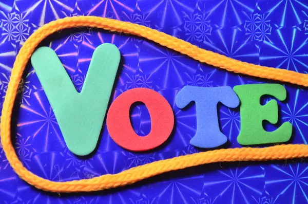 Kelime yazma oyunu. Devlet veya seçim eylemini sergilemek ya da bir hükümet için gösteri yapmak için iş konsepti.