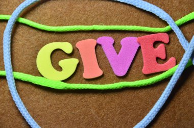 Soyut arkaplanda sözcük ver