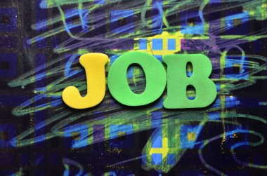 soyut arkaplanda görev metni