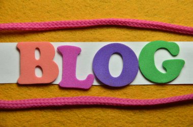 bir arka plan üzerinde kelime blog