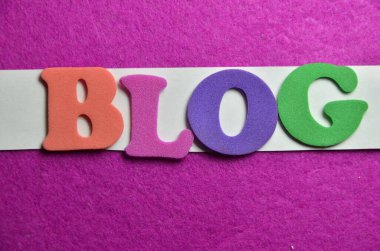 bir arka plan üzerinde blog kelime