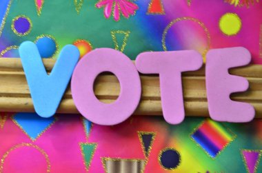 Soyut arkaplan için oylama kelimesi