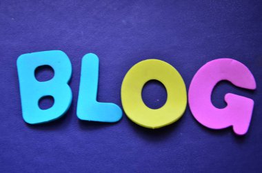 bir arka plan üzerinde kelime blog