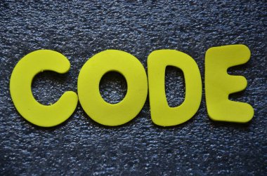 Tahta bloklardaki kelime kodu.