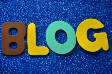 bir arka plan üzerinde kelime blog